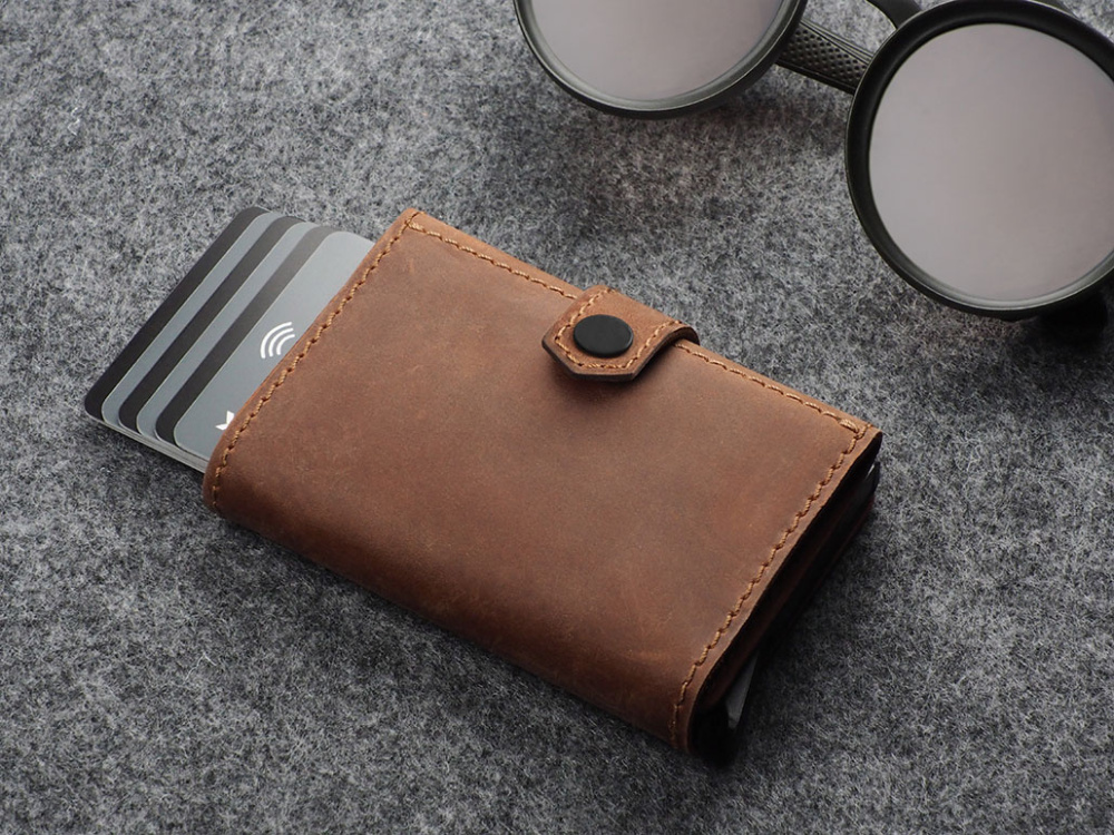 Logo trade liikelahjat tuotekuva: RFID-lompakko - Hunter Leather 2109284